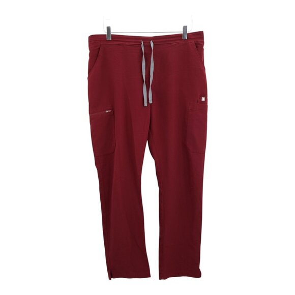 Figs Yola Skinny Scrub Bottoms Utility Nursing Medical Size Large Burgundy Red - Picture 1 of 9